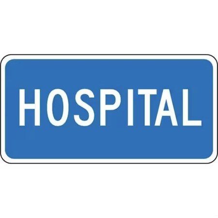 Accuform HOSPITAL 12 in  X 24 in  DG HIGH PRISM FRG114DP